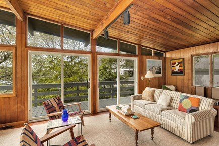 West Dennis Cape Cod vacation rental - Living room couch and seating