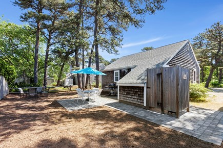 Dennis Port Cape Cod vacation rental - Nice back patio with outdoor shower