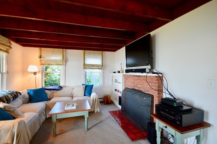 Orleans Cape Cod vacation rental - Living room with sectional sofa and cable TV with DVD player
