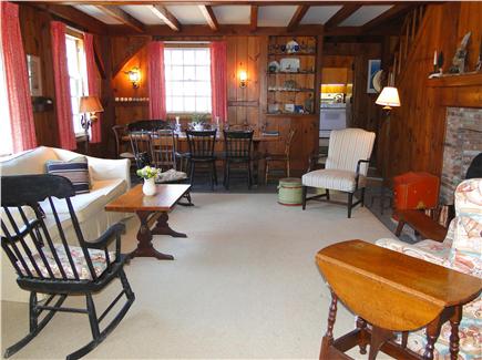 East Orleans Cape Cod vacation rental - Main room includes fireplace and dining area