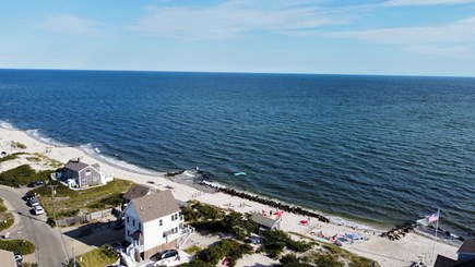 West Dennis Cape Cod vacation rental - Aerial view of the beach