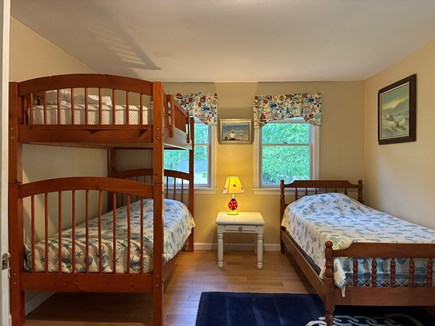 Eastham Cape Cod vacation rental - Upstairs bedroom with bunk, and two twins