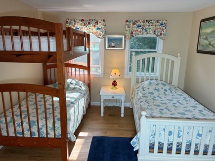 Eastham Cape Cod vacation rental - Upstairs bedroom with bunk, and two twins