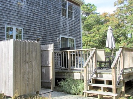 Eastham Cape Cod vacation rental - Back deck and outside shower