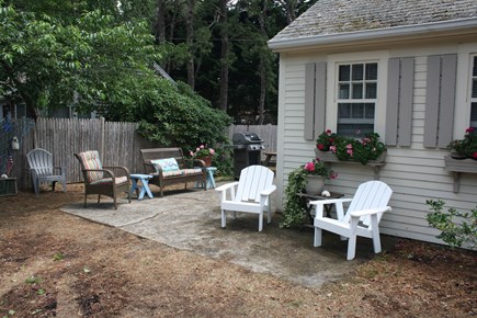 Dennis Port Cape Cod vacation rental - Take it easy by the geraniums.