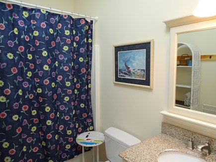 Eastham Cape Cod vacation rental - House upstairs bathroom with shower and tub