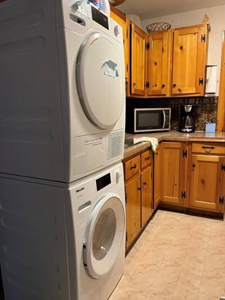 South Yarmouth Cape Cod vacation rental - Kitchenette and Laundry area in 3rd unit in back of duplex.