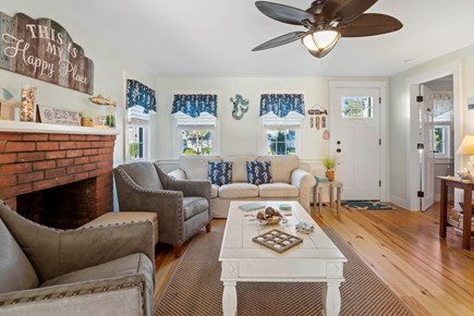 Dennis Port Cape Cod vacation rental - Living room with central AC and TV
