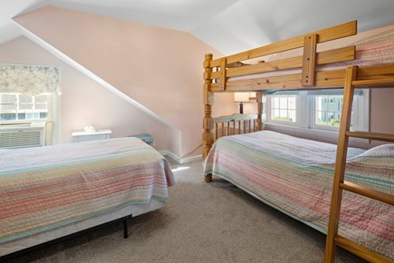 Dennis Port Cape Cod vacation rental - Bedroom on 2nd floor with 3 twins and split AC