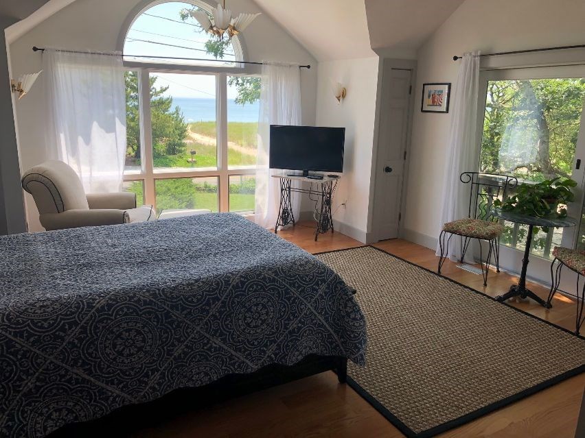 Master bedroom, bright and airy, large closets