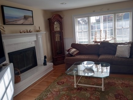 West Yarmouth close to Lewis B Cape Cod vacation rental - Living room with gas fireplace