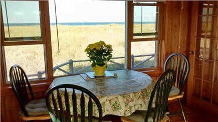 Sagamore Beach Cape Cod vacation rental - Dining room table, seats 6 when both sides extended