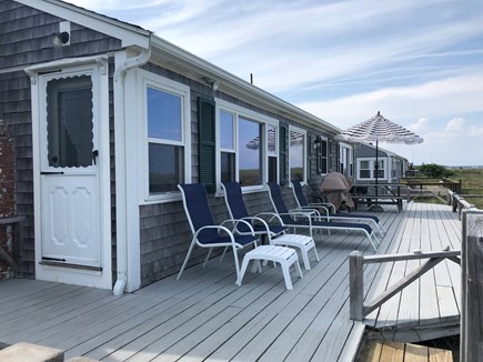 Sagamore Beach Cape Cod vacation rental - Main deck with comfortable seating, picnic table, Weber grill