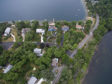 Harwich Cape Cod vacation rental - Long Pond small beach towards top right - Seymour Pond bottom R