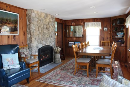 Dennis Port Cape Cod vacation rental - Natural gas fireplace. Open dining room for the whole family.