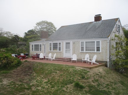North Chatham Cape Cod vacation rental - Front of House facing Pleasant Bay with New Patio - May 2023
