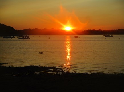 North Chatham Cape Cod vacation rental - Sunset from the Private Beach - June 2023