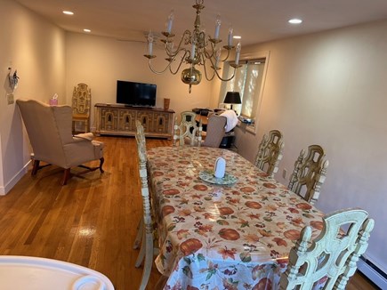 Plymouth, Priscilla Beach MA vacation rental - Back living room/ dining room w/ desk work area