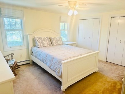 Plymouth, Priscilla Beach MA vacation rental - Queen bed primary bedroom with additional twin bed.