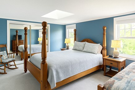 Plymouth, Priscilla Beach MA vacation rental - Bedroom 1 with oversized queen bed and roku tv