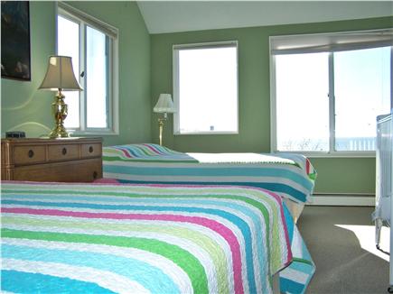 North Truro Cape Cod vacation rental - Master Bedroom 1, on east end, two queen beds, collapsible crib