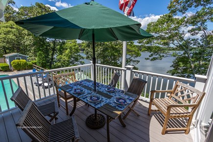 Cotuit Cape Cod vacation rental - You can enjoy your coffee on the deck right off the kitchen