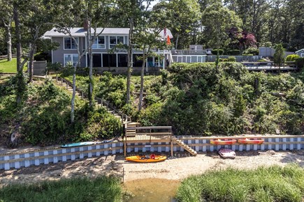 Cotuit Cape Cod vacation rental - Our home and beach area where you can launch the included kayaks