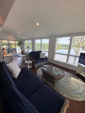 Cotuit Cape Cod vacation rental - Morning coffee in the sunroom or on the deck, water views