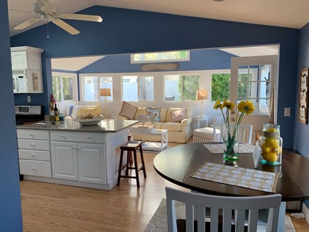 Popponesset Cape Cod vacation rental - Kitchen and sitting area leading out to patio