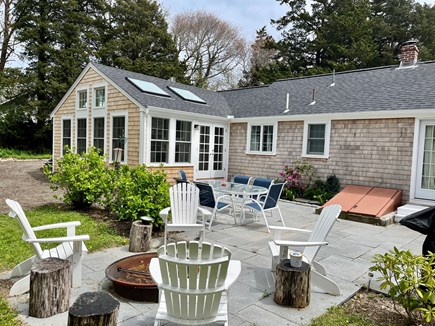 Orleans Cape Cod vacation rental - Patio with firepit and outdoor dining