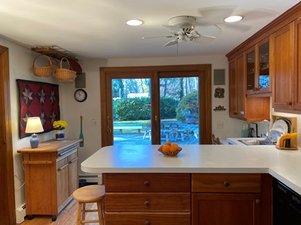 Brewster Cape Cod vacation rental - Kitchen opens onto deck