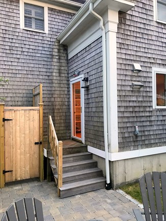 Chatham downtown village Cape Cod vacation rental - Outdoor shower and back entry off private courtyard