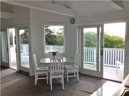 Provincetown Cape Cod vacation rental - Wall of glass doors leads to deck, overlooking PTown Harbor.