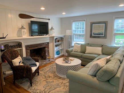 Dennis Cape Cod vacation rental - Comfortable living room with sectional couch and flat screen TV