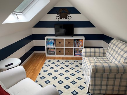 Dennis Cape Cod vacation rental - Second floor playroom with flat screen TV