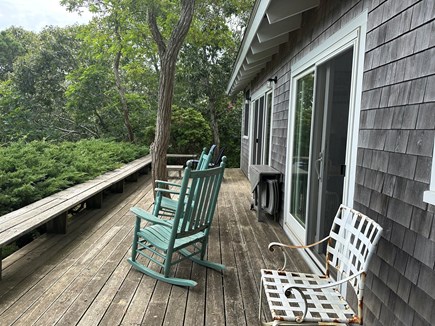 Truro Cape Cod vacation rental - The back porch is great for morning coffee and evening cocktails