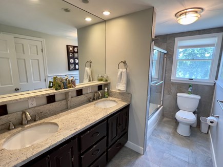 Dennis Cape Cod vacation rental - Guest Bath in Hall