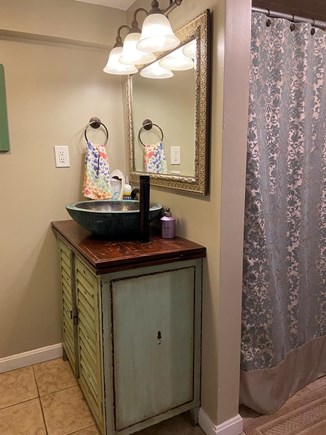 Yarmouth Port Cape Cod vacation rental - Downstairs bath with adjacent laundry room
