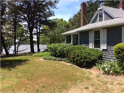 South Wellfleet Cape Cod vacation rental - Side yard with hammock, grill, picnic table.