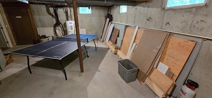 eastham Cape Cod vacation rental - Ping pong table in unfinished basement area