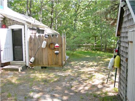 Yarmouth, Bass River Cape Cod vacation rental - Kitchen door and outdoor shower enclosure