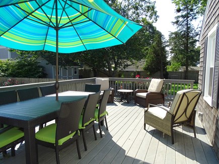 Falmouth Heights Cape Cod vacation rental - Lovely deck with dining and sitting area