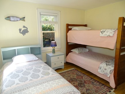 Falmouth Heights Cape Cod vacation rental - Main floor bedroom with bunk beds and twin