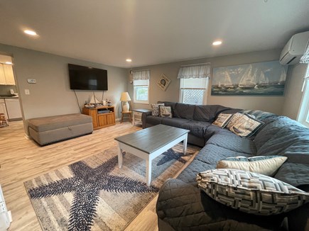 Yarmouth Cape Cod vacation rental - Living room with sleeper ottoman