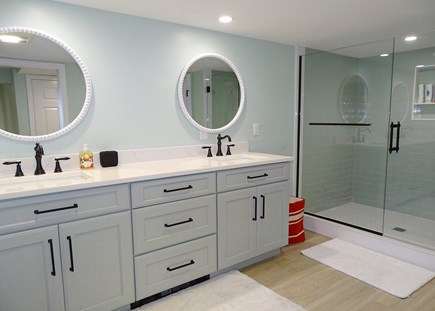 Barnstable Cape Cod vacation rental - Brand new bathroom with double sinks, large walk in shower