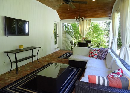 Barnstable Cape Cod vacation rental - Outdoor living area overlooks expansive yard