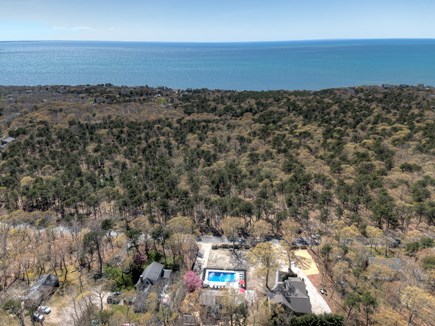 Eastham Cape Cod vacation rental - Aerial shot of the property and proximity to the beach.