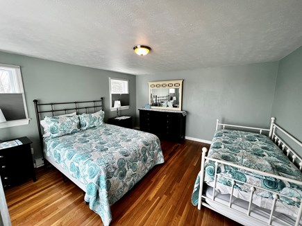 Plymouth MA vacation rental - Primary Bedroom with Queen bed and twin bed with trundle twin.