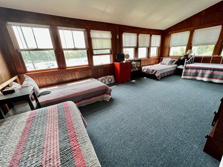 Woods Hole Cape Cod vacation rental - Kids bedroom with 4 twin beds and water view