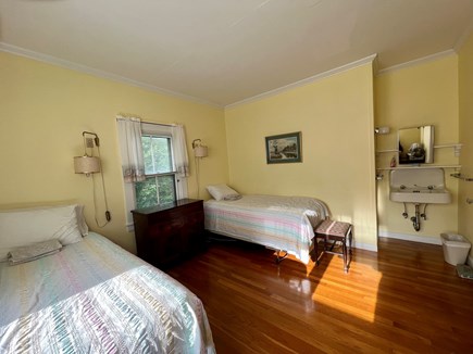 Woods Hole Cape Cod vacation rental - Bedroom with 2 twin beds and sink in room